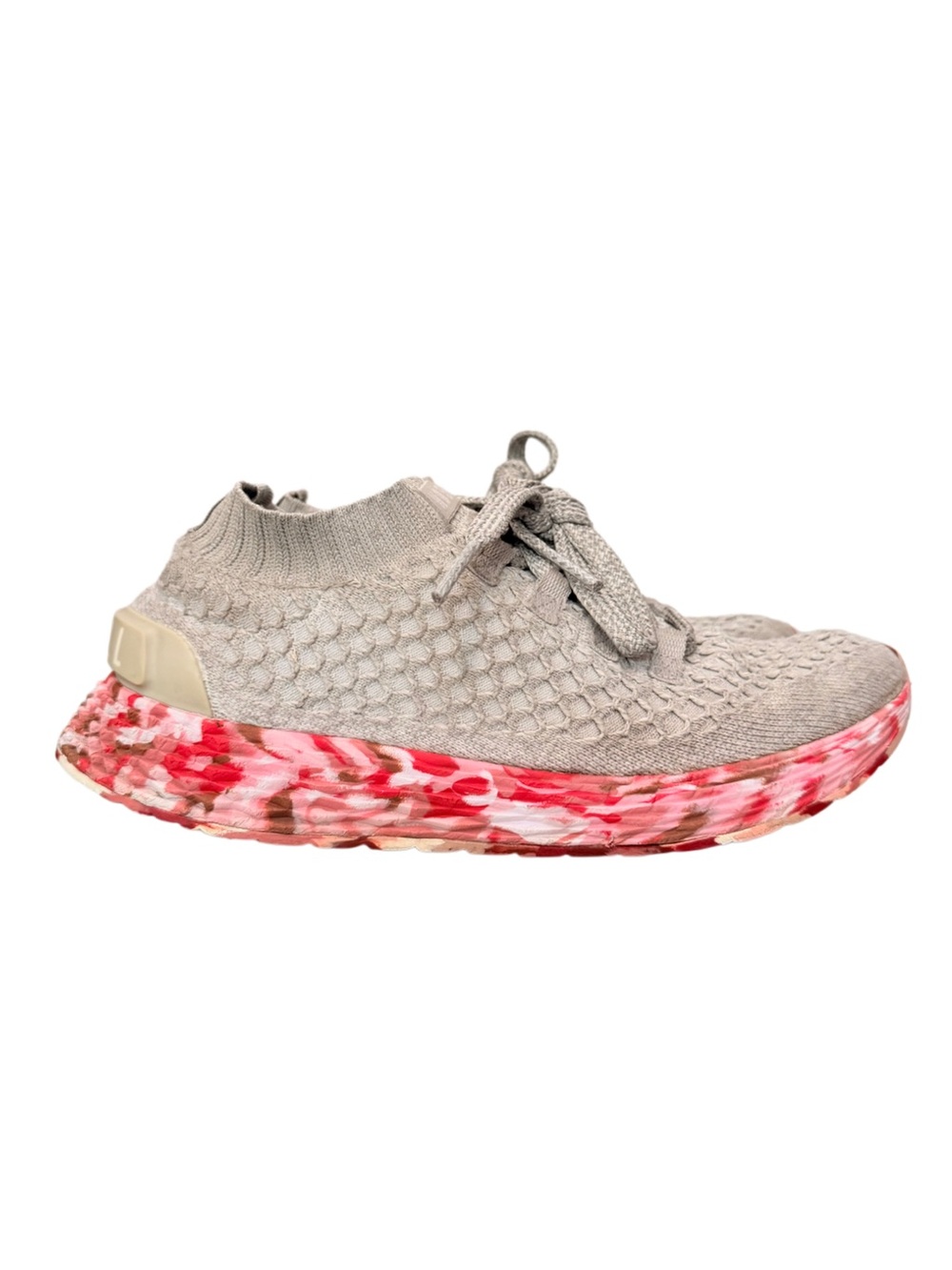 NOBULL Women’s All Day Knit Light Gray Knit Laced Sneaker Size 7.5